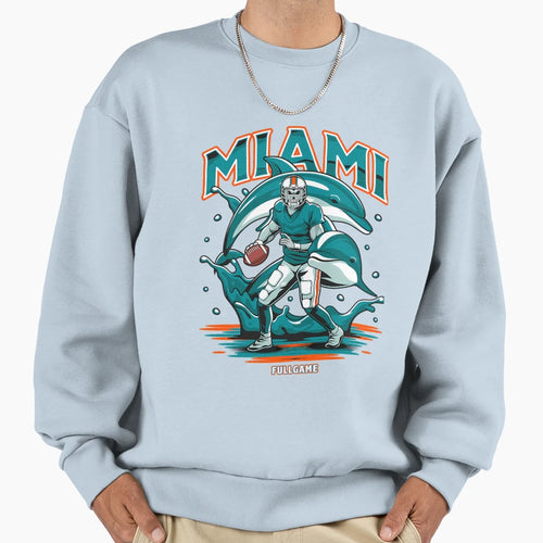 Miami Football Sweatshirt - Fun Novelty Design Men Women - T-Shirt, Sweatshirt, Hoodie