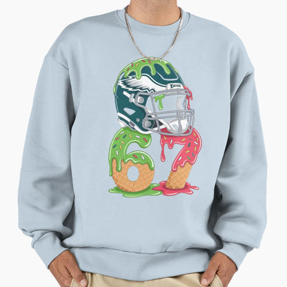 American Football 67 Ice Cream Sweatshirt - Aesthetic Graphic for Adults - T-Shirt, Sweatshirt, Hoodie