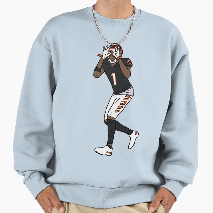 Jamarr Chase Celebration 2 Sweatshirt - Aesthetic Graphic for Adults - T-Shirt, Sweatshirt, Hoodie