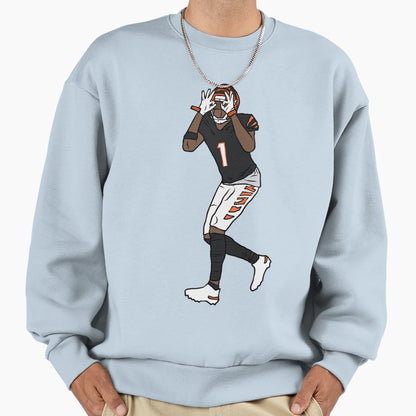 Jamarr Chase Celebration 2 Sweatshirt - Aesthetic Graphic for Adults - T-Shirt, Sweatshirt, Hoodie