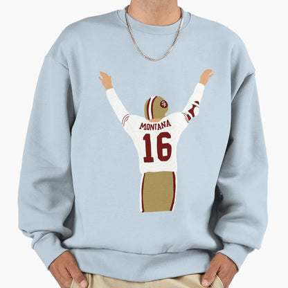 Inspired Joe Montana Sweatshirt - Custom Art Print for Adults - T-Shirt, Sweatshirt, Hoodie