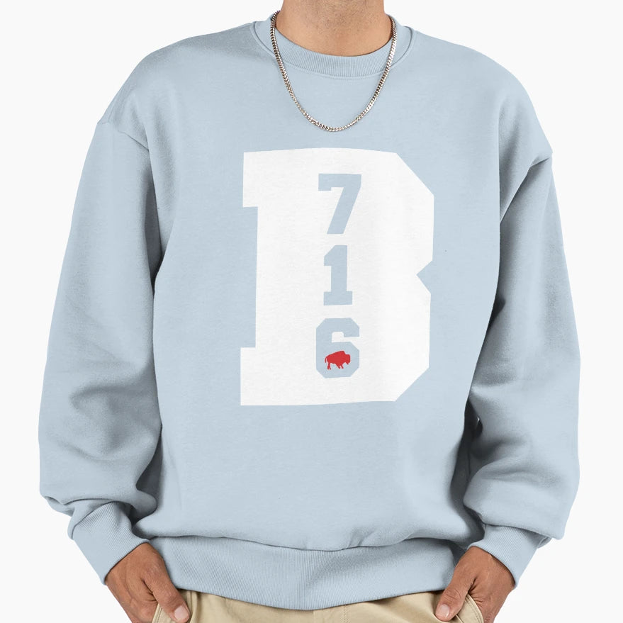Buffalo New York 716 Buffalo Ny Sweatshirt - Minimalist Print Unisex - T-Shirt, Sweatshirt, Hoodie