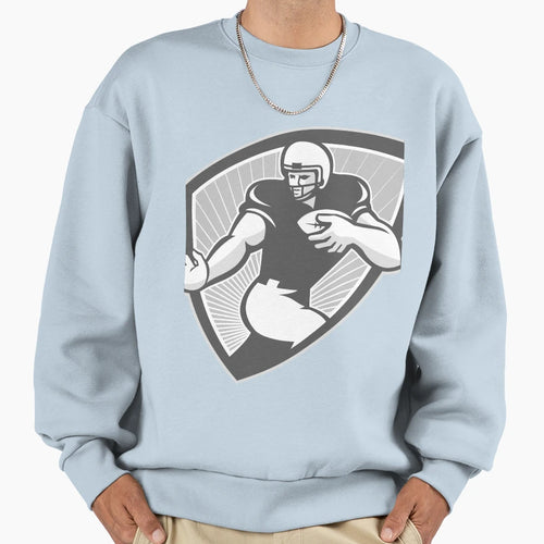 American Football Running Back Shield Sweatshirt - Custom Art Print Unisex - T-Shirt, Sweatshirt, Hoodie