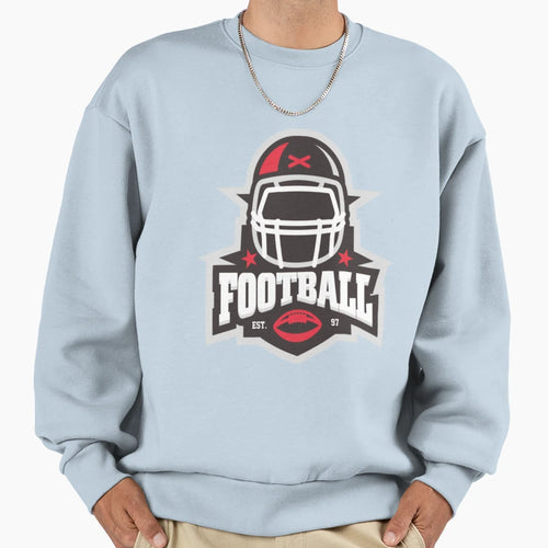 Football Helmet Sweatshirt - Fun Novelty Design Men Women - T-Shirt, Sweatshirt, Hoodie