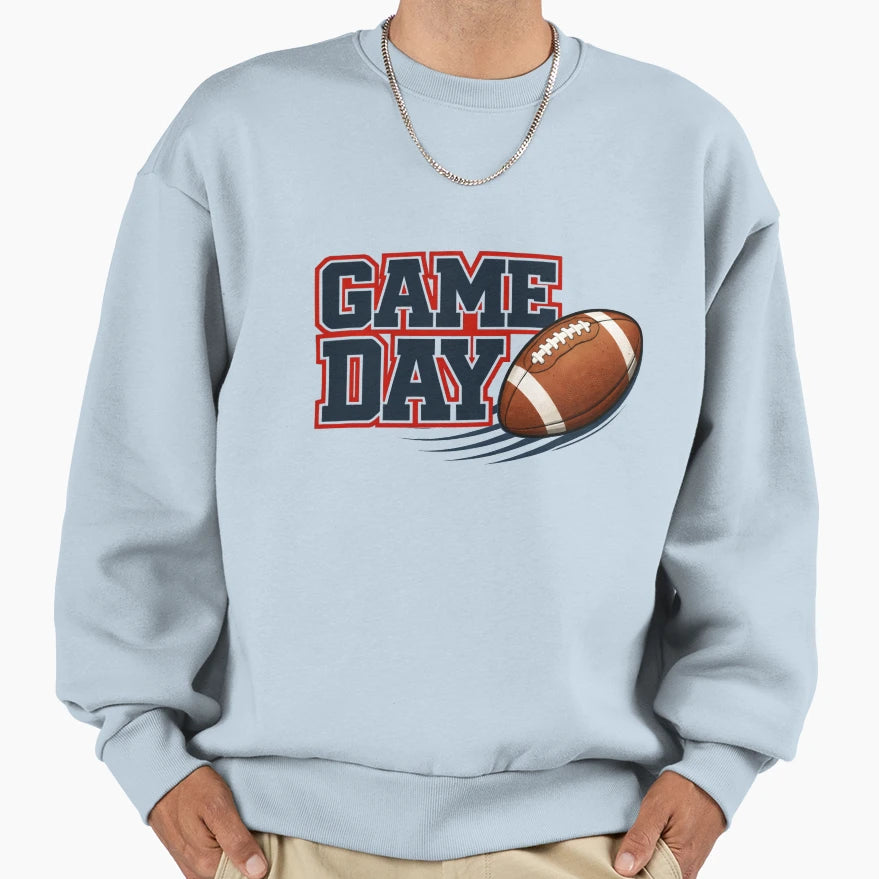 Game Day Football Sweatshirt - Minimalist Print for Adults - T-Shirt, Sweatshirt, Hoodie