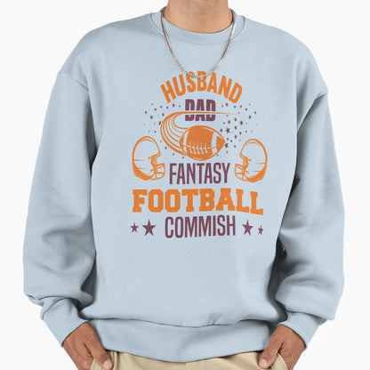 Husband Dad Fantasy Football Sweatshirt - Casual Everyday Wear Men Women - T-Shirt, Sweatshirt, Hoodie