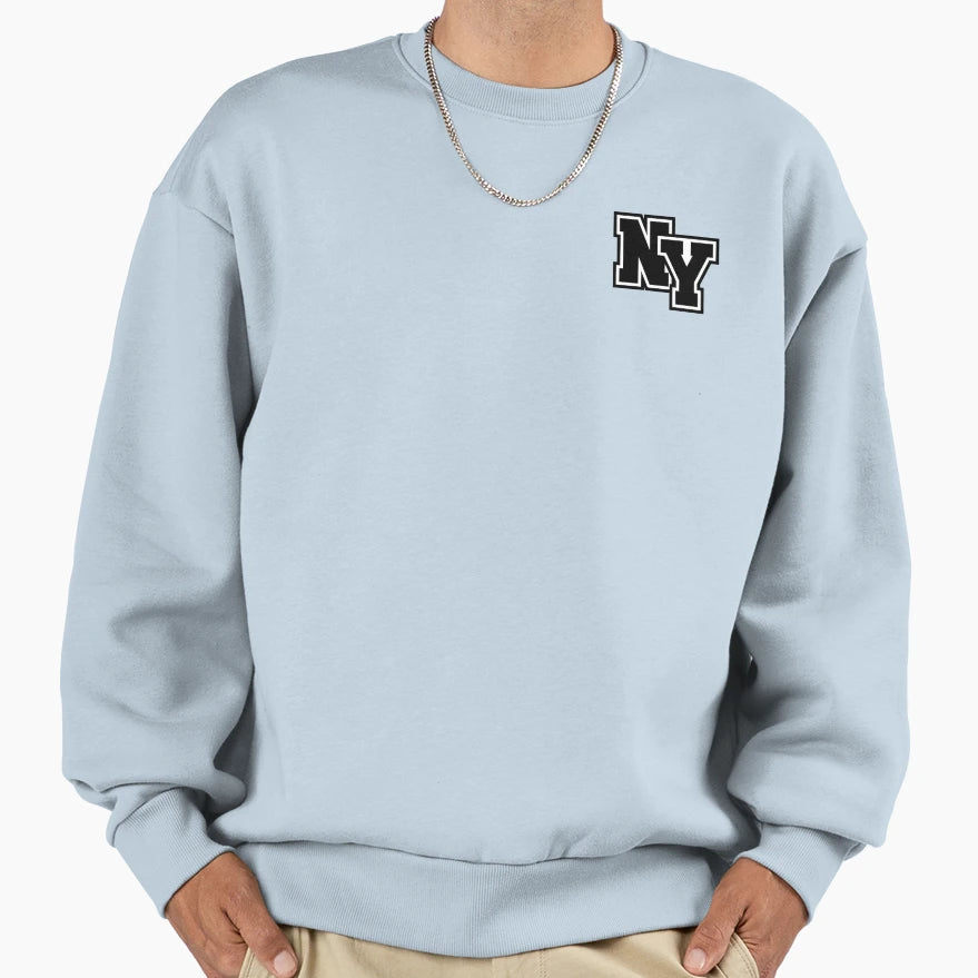 Ny Bold Initials Black Monogram Sweatshirt - Streetwear Style for Adults - T-Shirt, Sweatshirt, Hoodie