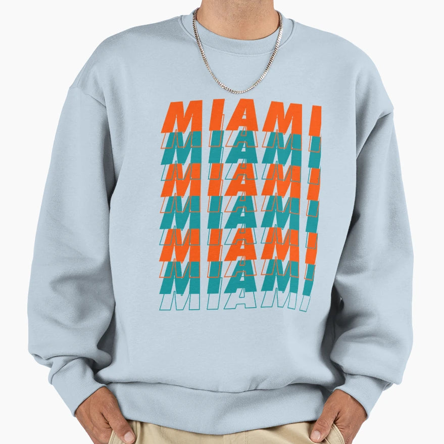 Miami Sweatshirt - Casual Everyday Wear for Adults - T-Shirt, Sweatshirt, Hoodie