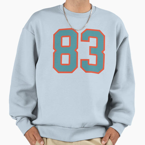 83 Number Aqua Orange Lucky Sweatshirt - Aesthetic Graphic for Adults - T-Shirt, Sweatshirt, Hoodie