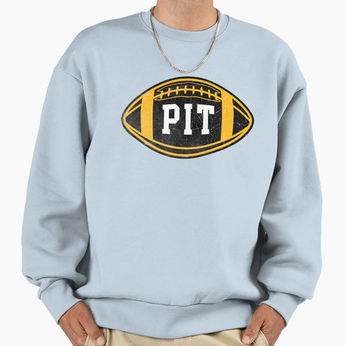 Pittsburgh Throwback Football Sweatshirt - Trendy Graphic for Adults - T-Shirt, Sweatshirt, Hoodie