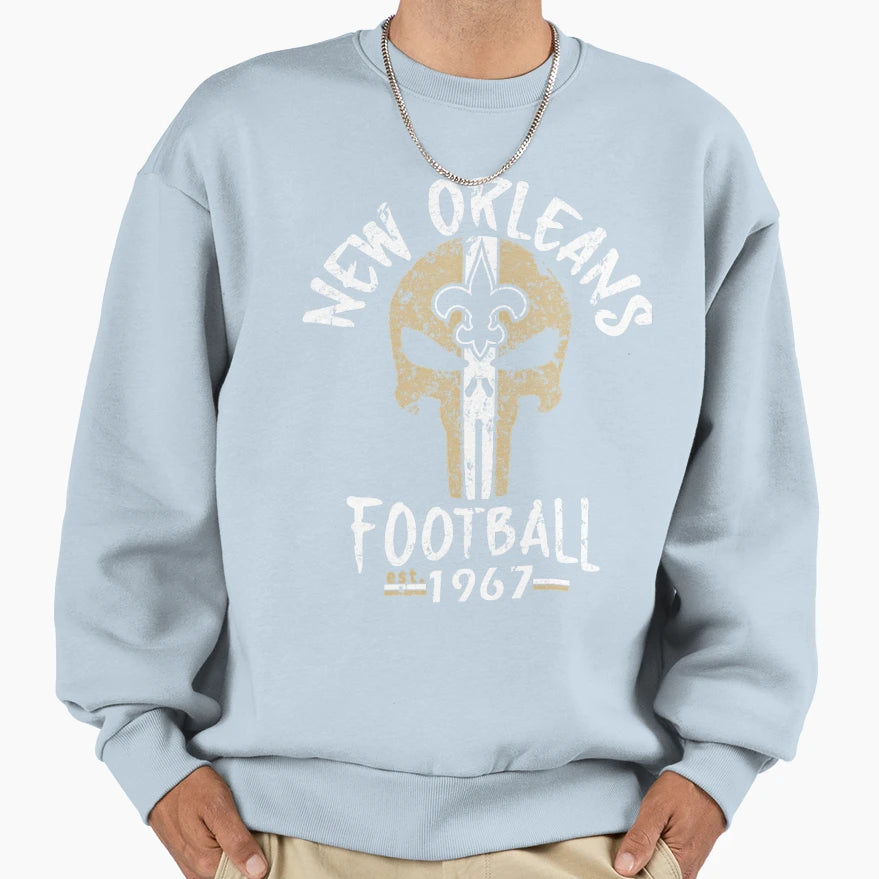 New Orleans Pro Football Grunge Sweatshirt - Graphic Print for Adults - T-Shirt, Sweatshirt, Hoodie