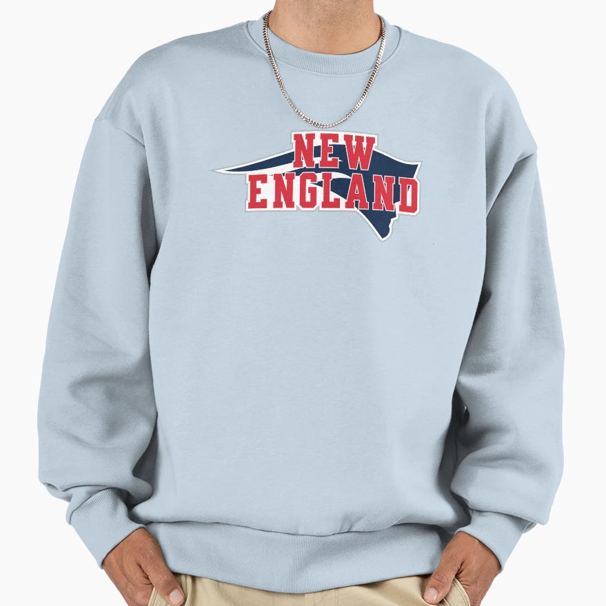 New England Football Sweatshirt - Graphic Print Men Women - T-Shirt, Sweatshirt, Hoodie
