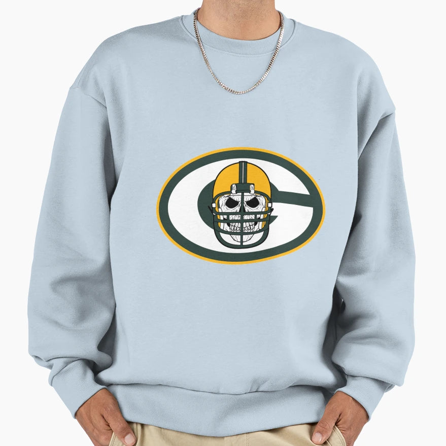 Packers Skull Sweatshirt - Custom Art Print Men Women - T-Shirt, Sweatshirt, Hoodie