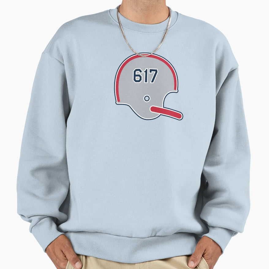 New England Patriots 617 Helmet Sweatshirt - Graphic Print for Adults - T-Shirt, Sweatshirt, Hoodie