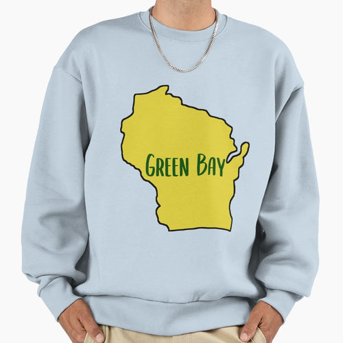Green Bay Wisconsin Green And Gold Sweatshirt - Custom Art Print Men Women - T-Shirt, Sweatshirt, Hoodie