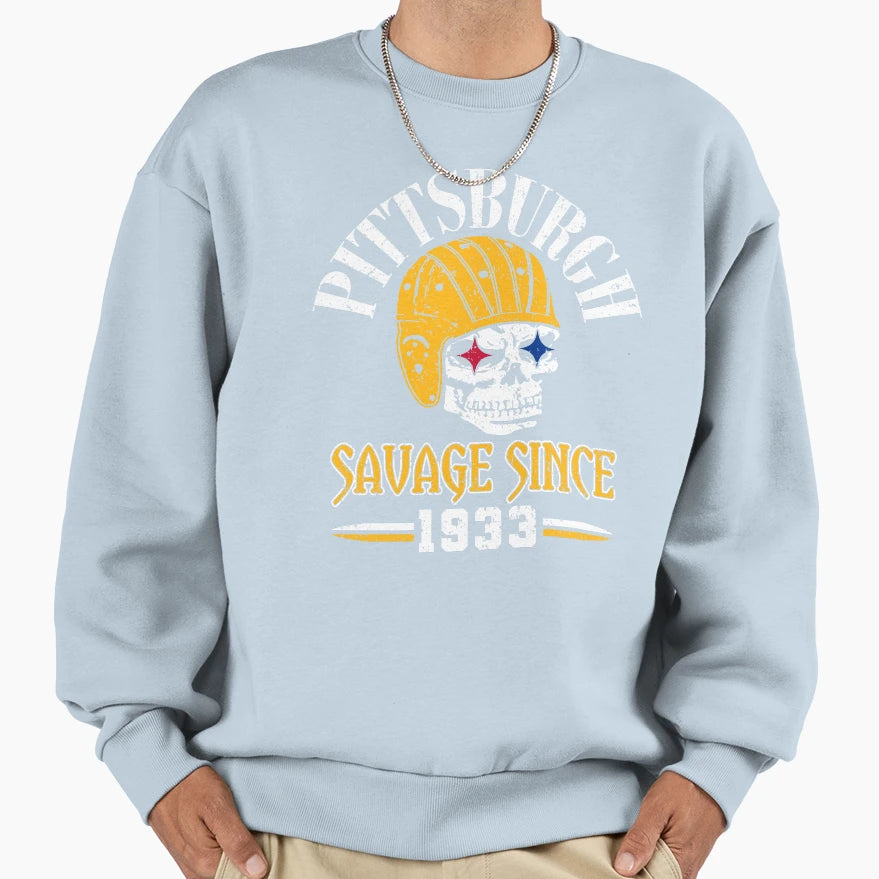 Pittsburgh Pro Football Grunge Sweatshirt - Aesthetic Graphic Men Women - T-Shirt, Sweatshirt, Hoodie