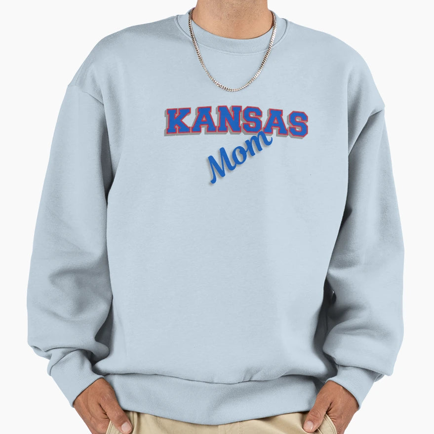 Kansas Mom Sweatshirt - Minimalist Print for Adults - T-Shirt, Sweatshirt, Hoodie