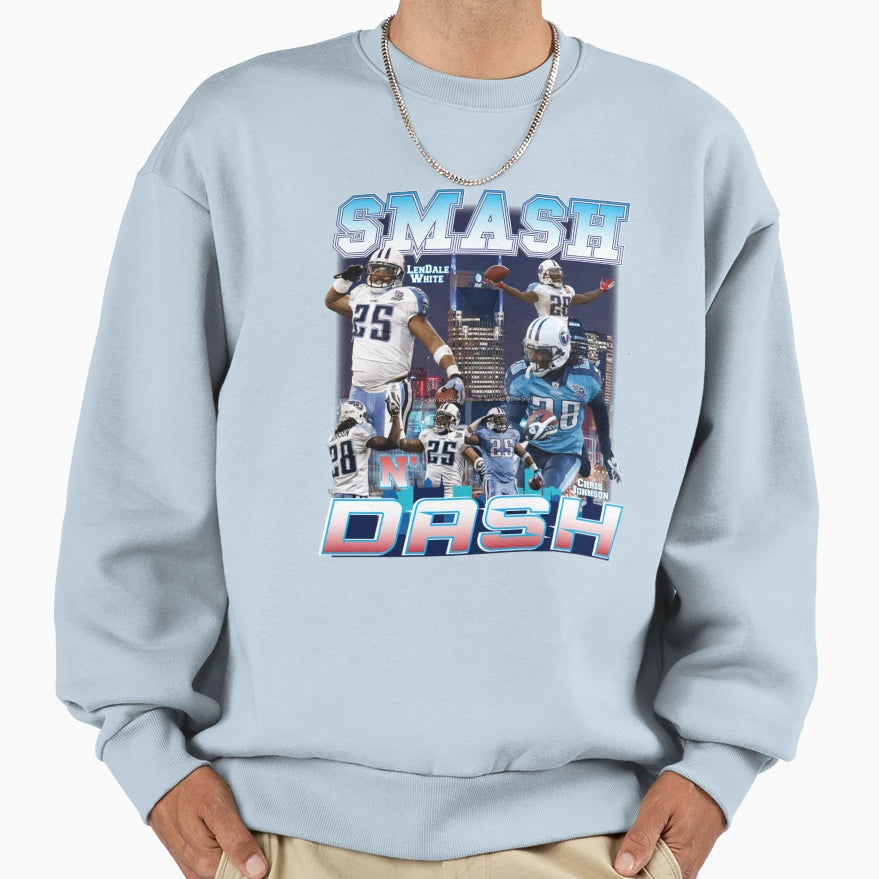 Smash And Dash Football Sports Sweatshirt - Graphic Print Men Women - T-Shirt, Sweatshirt, Hoodie