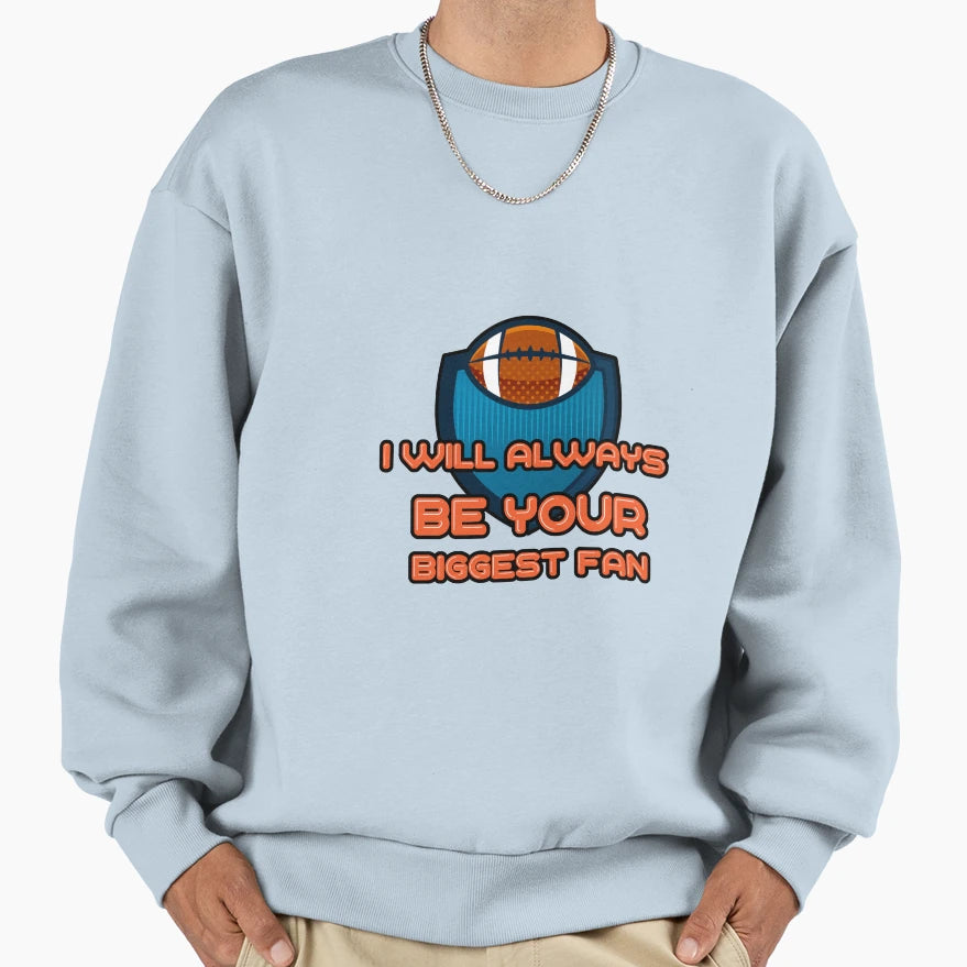 Fan Football Mom Dad Sweatshirt - Graphic Print Unisex - T-Shirt, Sweatshirt, Hoodie