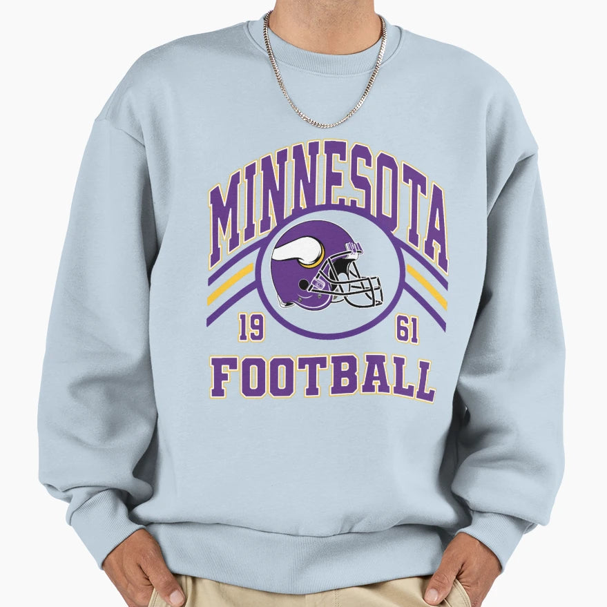 Art Minnesota Vikings Sweatshirt - Minimalist Print for Adults - T-Shirt, Sweatshirt, Hoodie