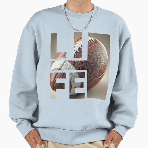 Football Is Life Sweatshirt - Graphic Print Unisex - T-Shirt, Sweatshirt, Hoodie