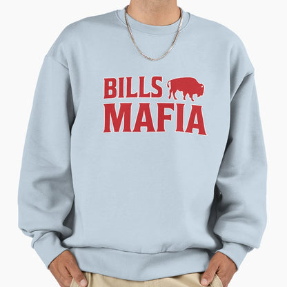 Vintgae New York Red Buffalo Football Sweatshirt - Unique Graphic Unisex - T-Shirt, Sweatshirt, Hoodie