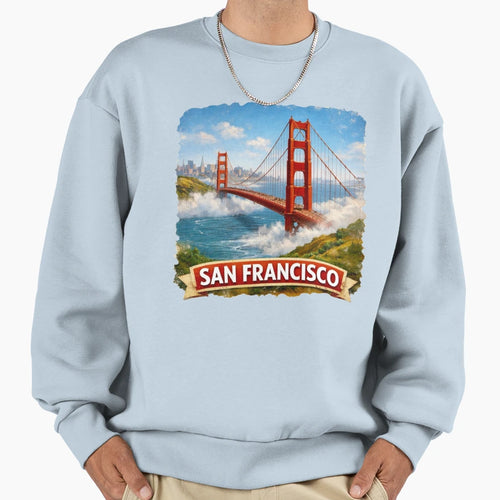 San Francisco California Usa Sweatshirt - Fun Novelty Design for Adults - T-Shirt, Sweatshirt, Hoodie