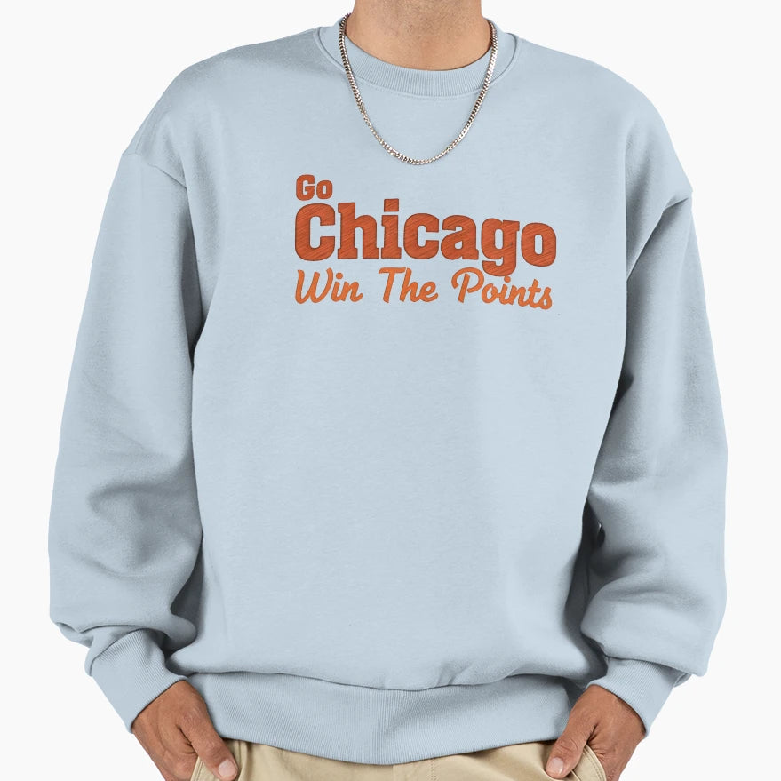 Go Chicago Win Points Sweatshirt - Novelty Apparel for Adults - T-Shirt, Sweatshirt, Hoodie