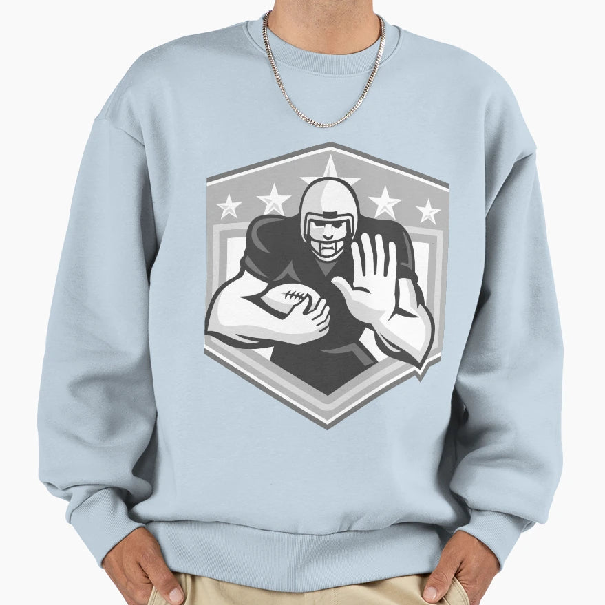 American Football Running Back Sweatshirt - Aesthetic Graphic Men Women - T-Shirt, Sweatshirt, Hoodie