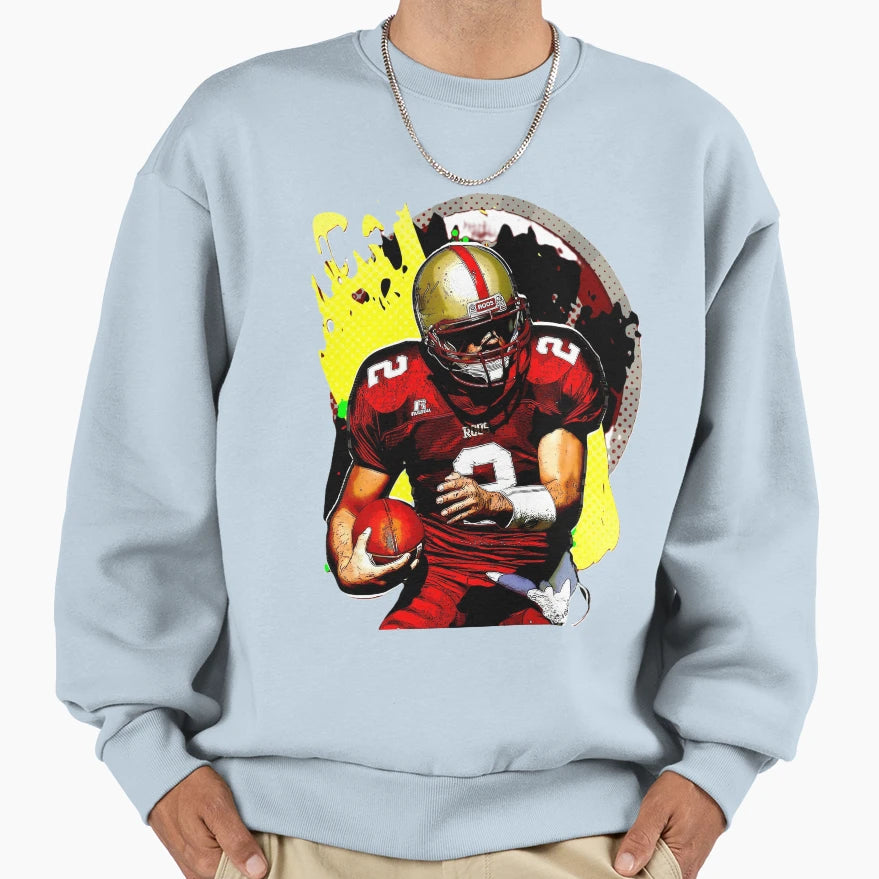 Abstract Modern Football Player Sweatshirt - Unique Graphic Unisex - T-Shirt, Sweatshirt, Hoodie