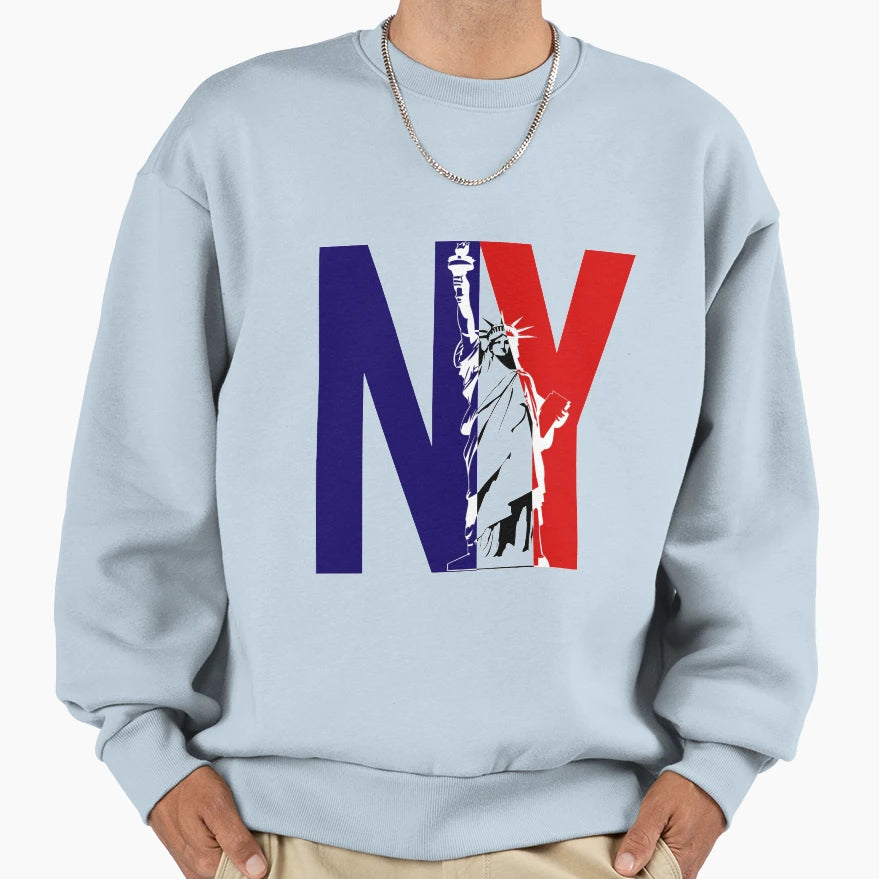 Nyc Statue Liberty Sweatshirt - Graphic Print Men Women - T-Shirt, Sweatshirt, Hoodie