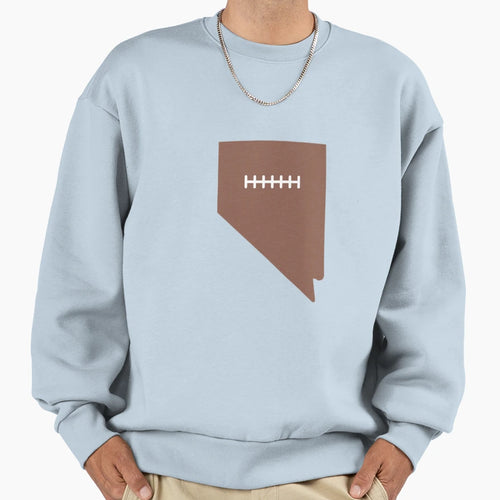 Nevada State Outline Football Sweatshirt - Minimalist Print Men Women - T-Shirt, Sweatshirt, Hoodie