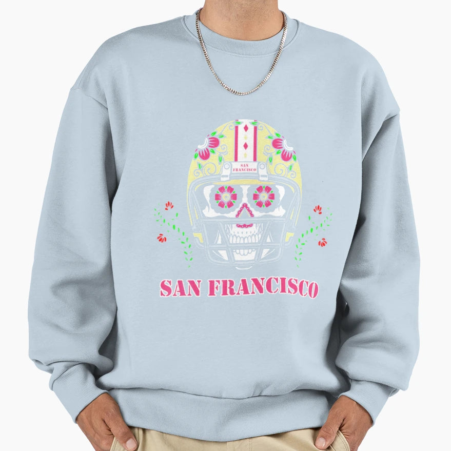 San Francisco Football Helmet Sweatshirt - Aesthetic Graphic Unisex - T-Shirt, Sweatshirt, Hoodie