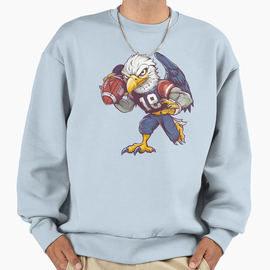 American Bald Eagle Football Sweatshirt - Streetwear Style Unisex - T-Shirt, Sweatshirt, Hoodie