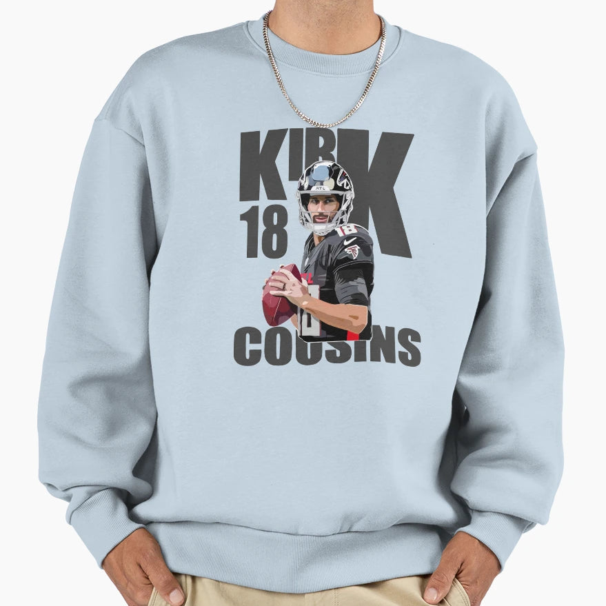 Kirk Cousins 18 Kirko Football Fan Sweatshirt - Graphic Print Men Women - T-Shirt, Sweatshirt, Hoodie