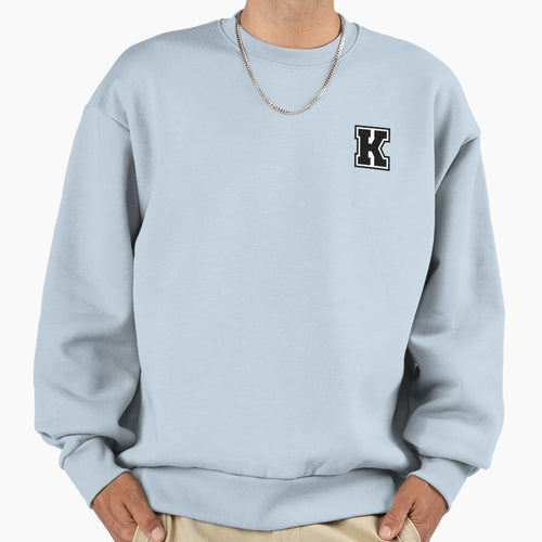 Black K Stylized Initial Alphabet Sweatshirt - Unique Graphic Men Women - T-Shirt, Sweatshirt, Hoodie