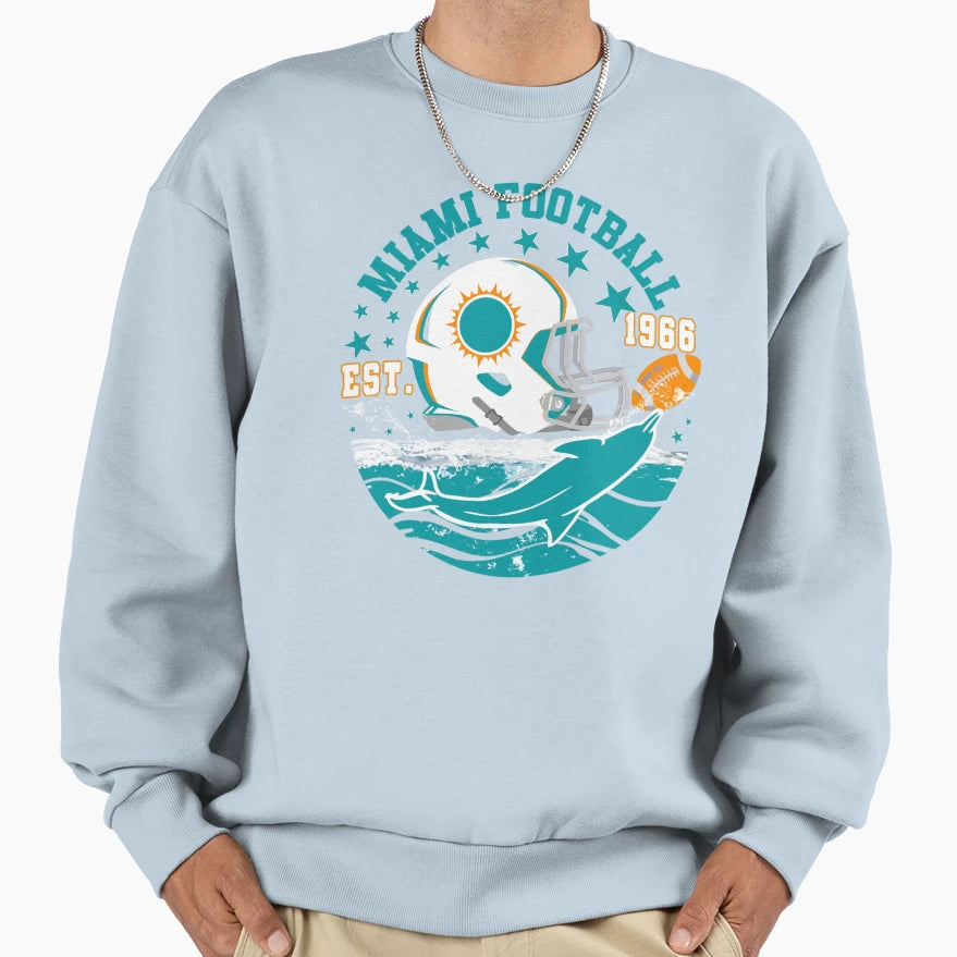 Football Miami Dolphins Sweatshirt - Trendy Graphic Unisex - T-Shirt, Sweatshirt, Hoodie