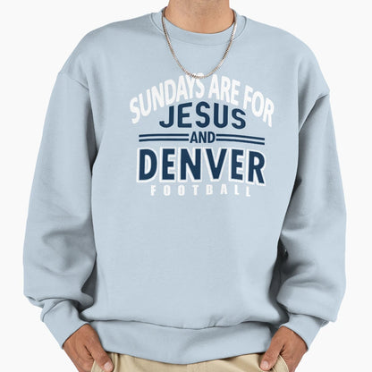 Denver Football Fan Jesus And Sweatshirt - Fun Novelty Design Unisex - T-Shirt, Sweatshirt, Hoodie