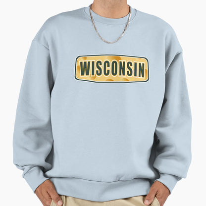 Wisconsin Wide Emblem Sweatshirt - Minimalist Print for Adults - T-Shirt, Sweatshirt, Hoodie