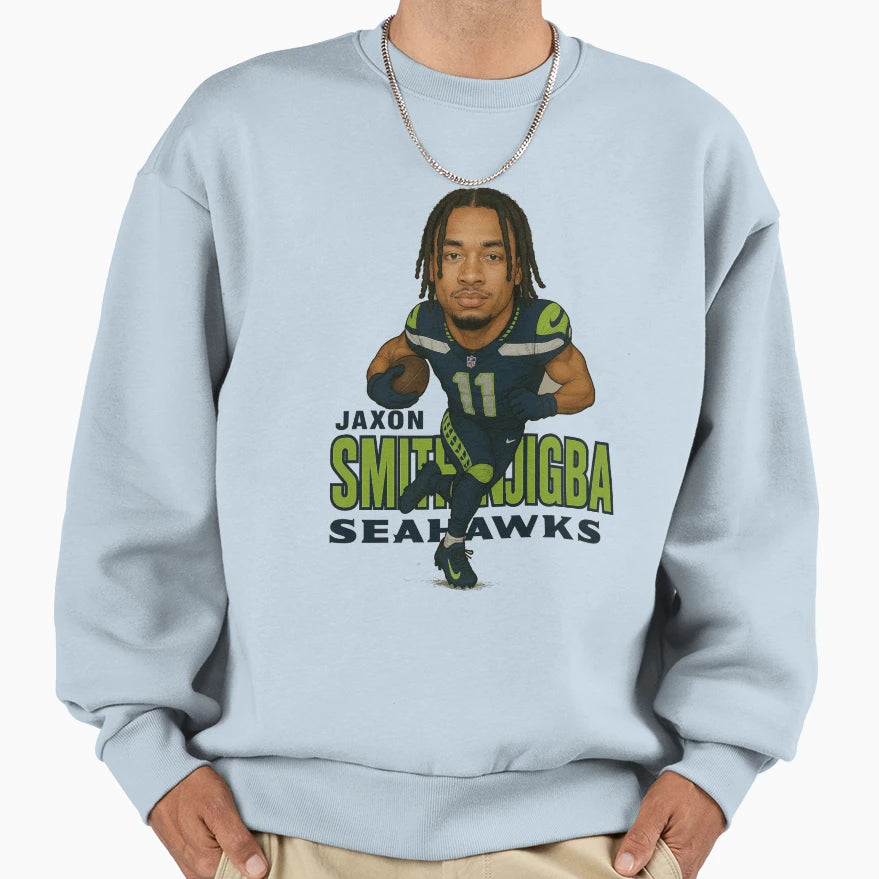 Jaxon Smith Njigba Seahawks 11 Sweatshirt - Novelty Apparel Unisex - T-Shirt, Sweatshirt, Hoodie