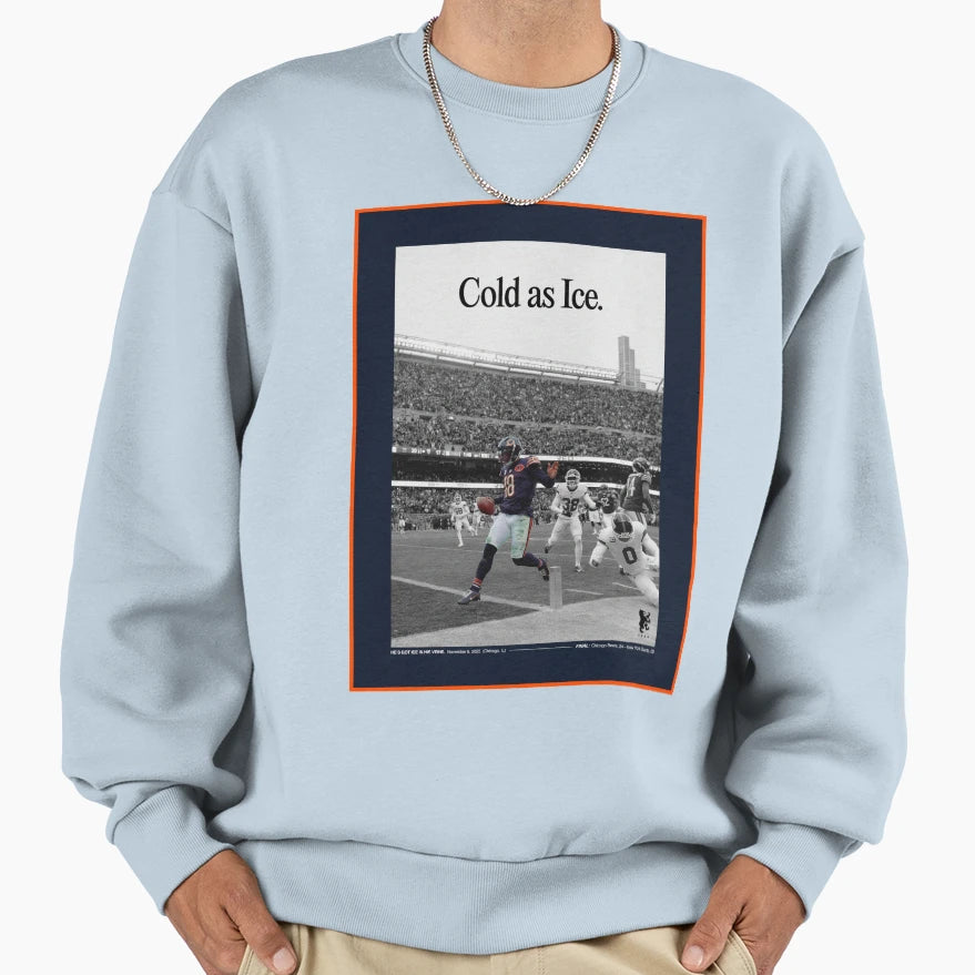 Cold As Ice Navy Border Sweatshirt - Novelty Apparel for Adults - T-Shirt, Sweatshirt, Hoodie