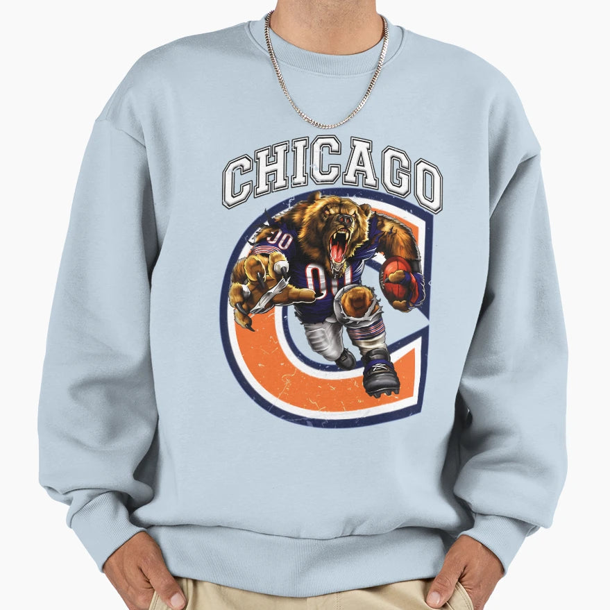 Chicago Football Sweatshirt - Custom Art Print Men Women - T-Shirt, Sweatshirt, Hoodie