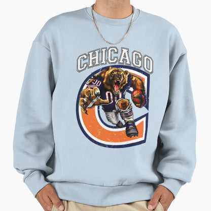 Chicago Football Sweatshirt - Custom Art Print Men Women - T-Shirt, Sweatshirt, Hoodie