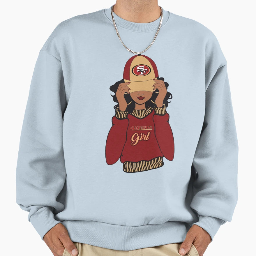 49Ers Big Fan Womens 49Ers Fan Girlfriend T-Shirt - Graphic Print Unisex - T-Shirt, Sweatshirt, Hoodie