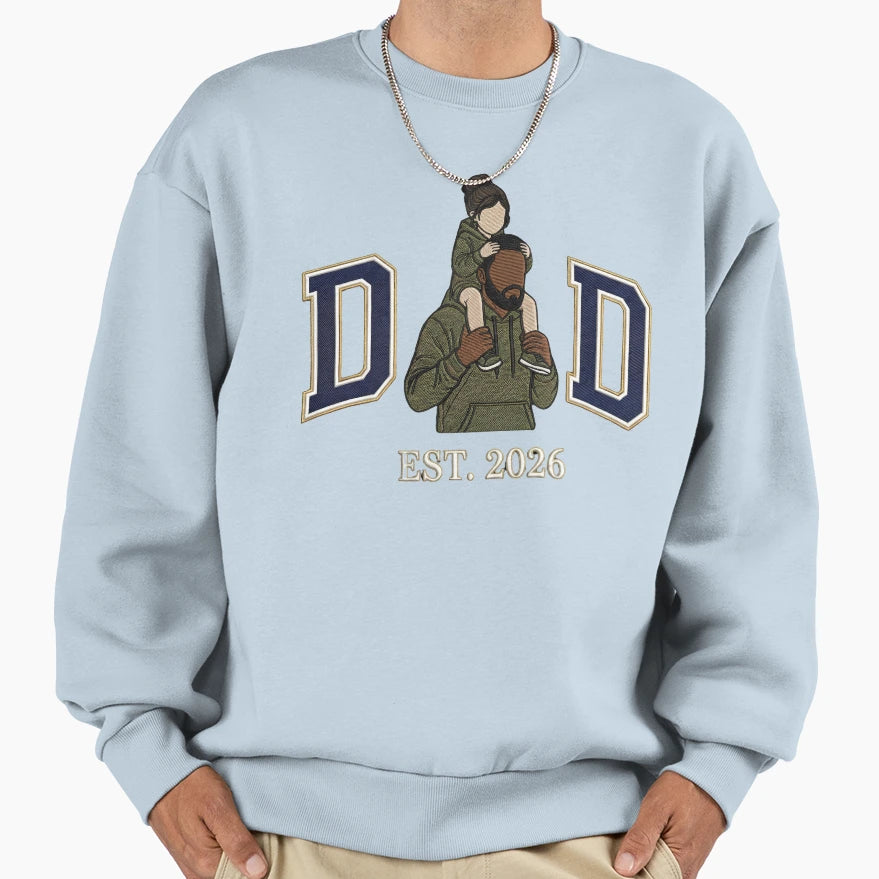 Black Dad Est 2026 Fathers Day Gift Sweatshirt - Streetwear Style Unisex - T-Shirt, Sweatshirt, Hoodie