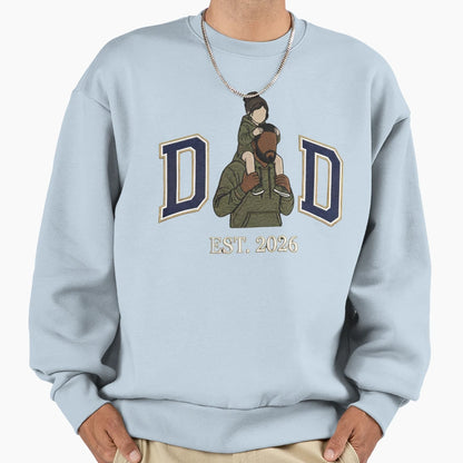 Black Dad Est 2026 Fathers Day Gift Sweatshirt - Streetwear Style Unisex - T-Shirt, Sweatshirt, Hoodie