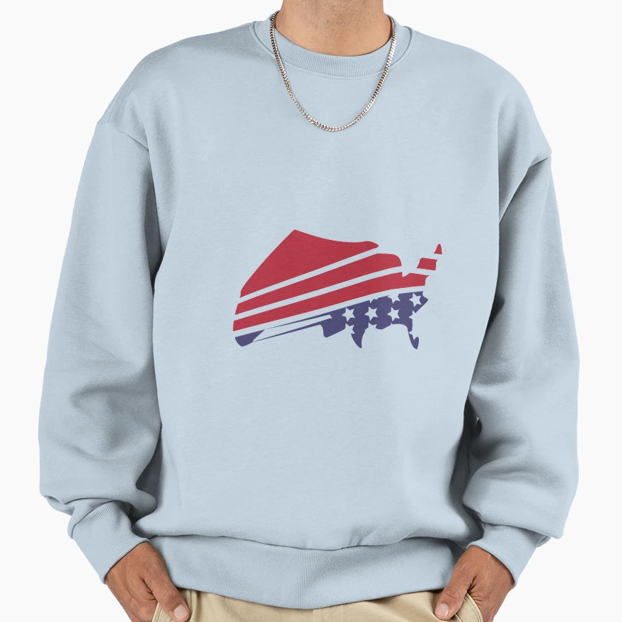American Independence Day Flag T-Shirt - Casual Everyday Wear Unisex - T-Shirt, Sweatshirt, Hoodie