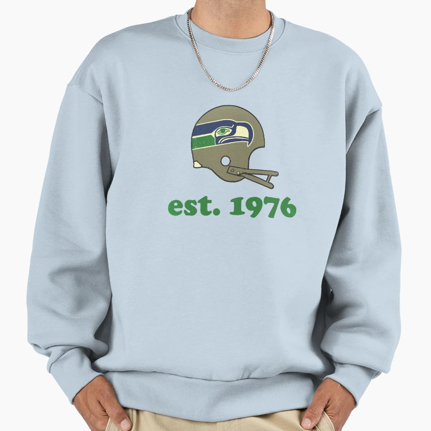 Seahawks Est 1976 Distressed Sweatshirt - Graphic Print Men Women - T-Shirt, Sweatshirt, Hoodie