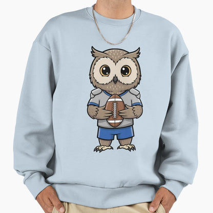 Football Owl Mascot Sports Fan Sweatshirt - Unique Graphic Unisex - T-Shirt, Sweatshirt, Hoodie