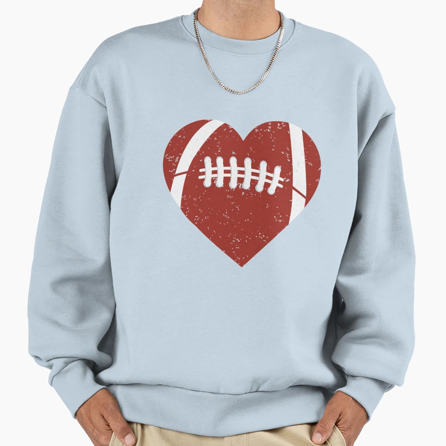 American Football Heart Gift Sweatshirt - Fun Novelty Design Unisex - T-Shirt, Sweatshirt, Hoodie